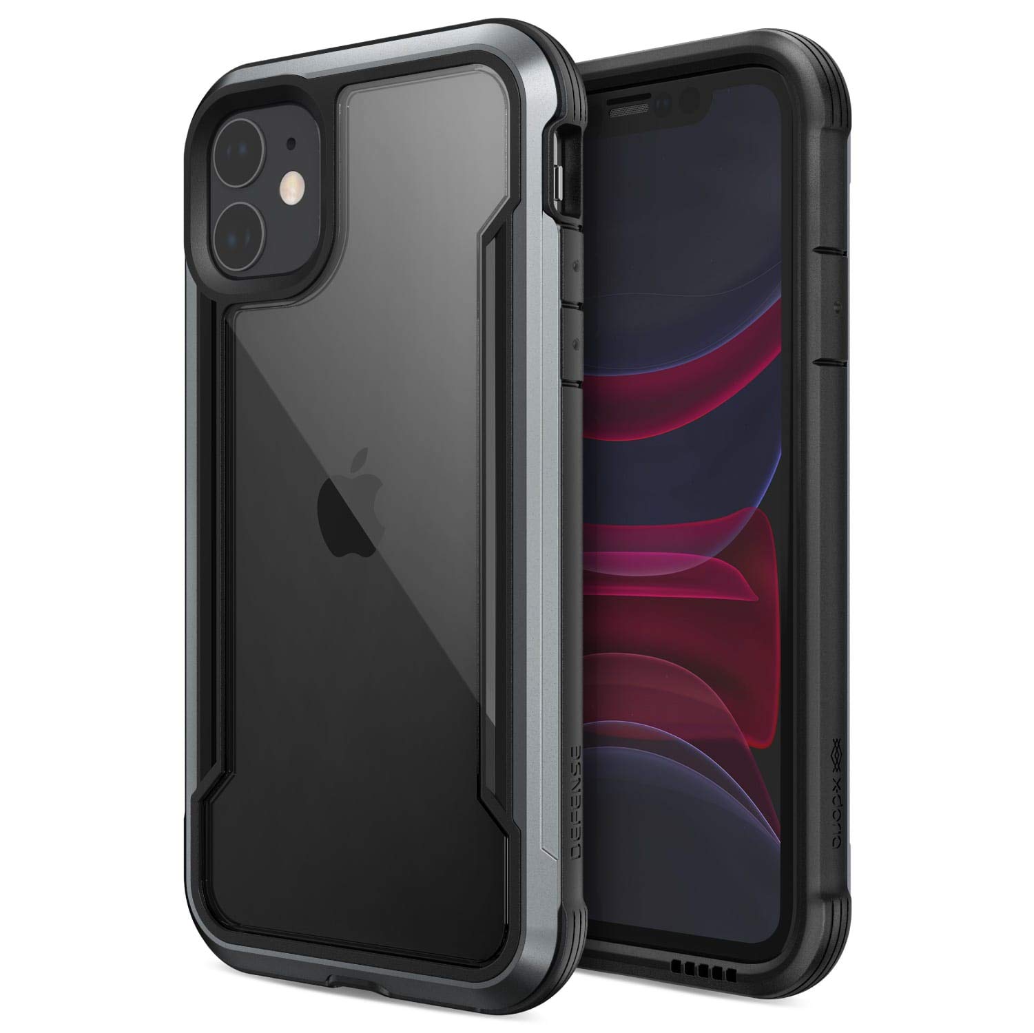 X-Doria Raptic Shield, iPhone 11 Pro Max Case (Formerly Defense Shield) - Military Grade Drop Tested, Anodized Aluminum, TPU, and Polycarbonate Protective Case for Apple iPhone 11 Pro Max, Black